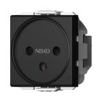 שקע כח ישראלי 2 מודול שחור NISKO