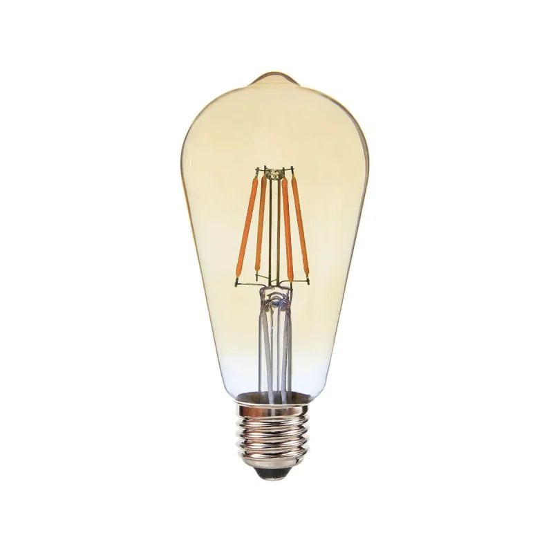 פילמנט לדימור 8W ST64 אמבר אור צהוב