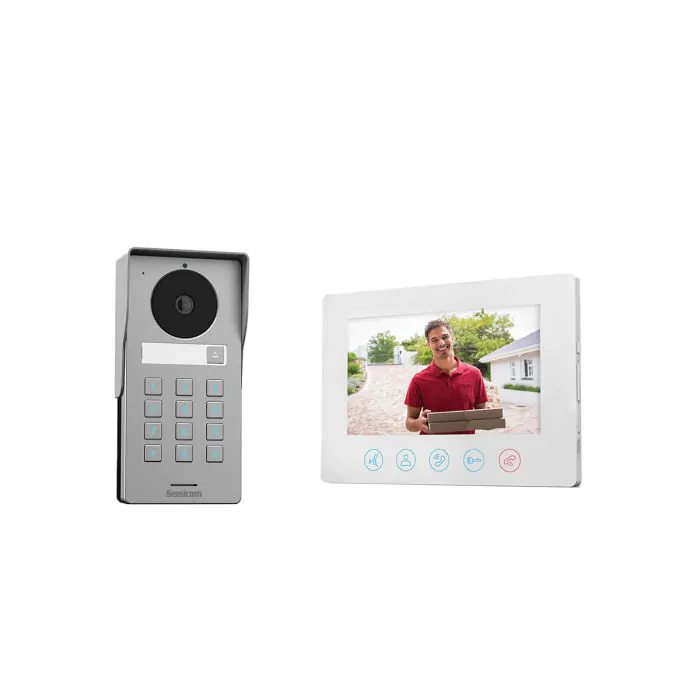 קיט אינטרקום ME1 עם מסך "7 וקודן לבן