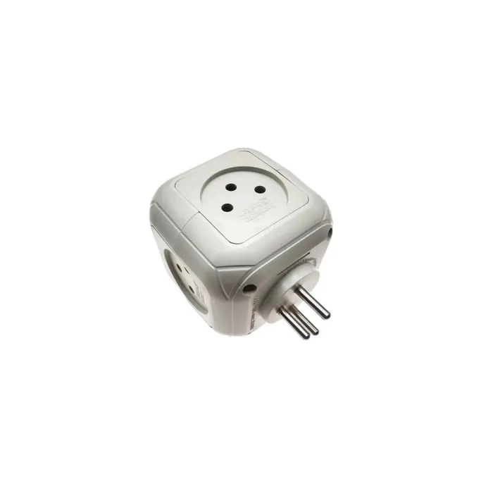 קובייה מפצל חשמל 4 שקעים + TYPE C ו USB