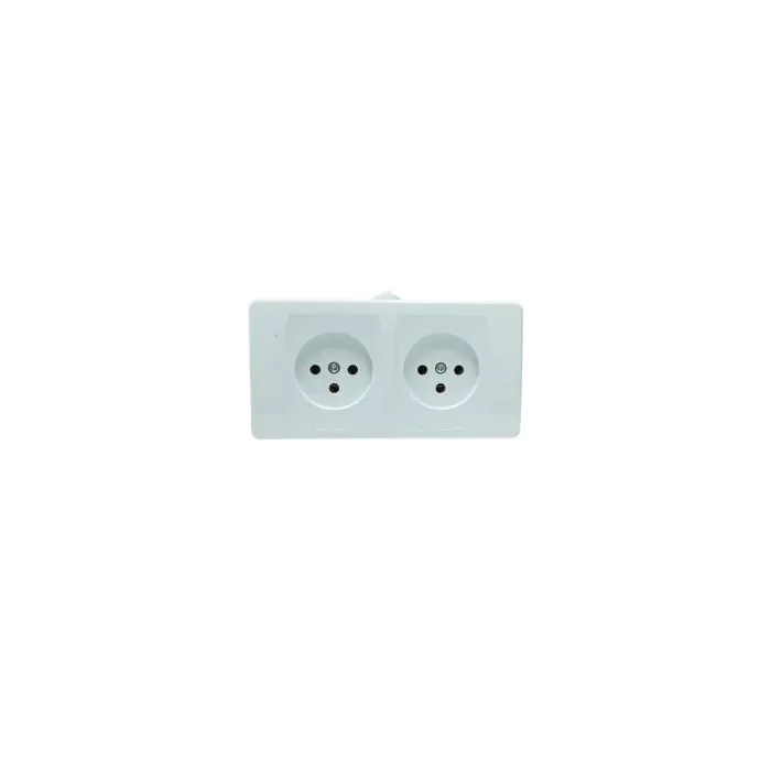 שקע חשמל N עה"ט 16A ~250V 2X להתקנה בקיר