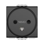 שקע כח ישראלי 2 מודול שחור NISKO