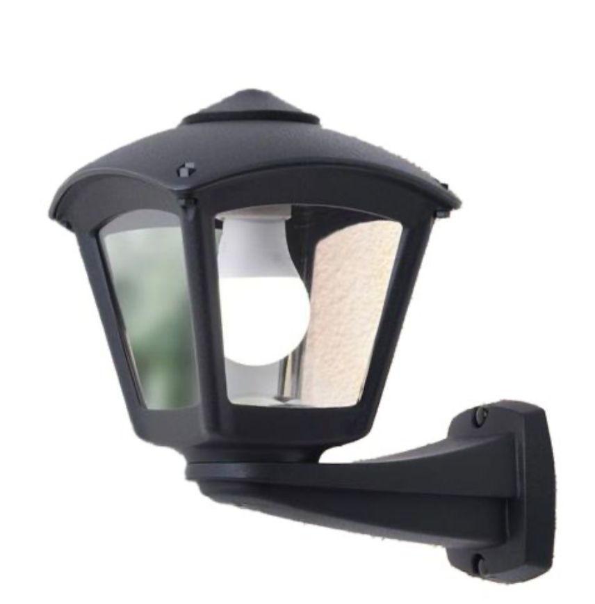 פנס גינה קיר שחור E27 fumagalli ROBY