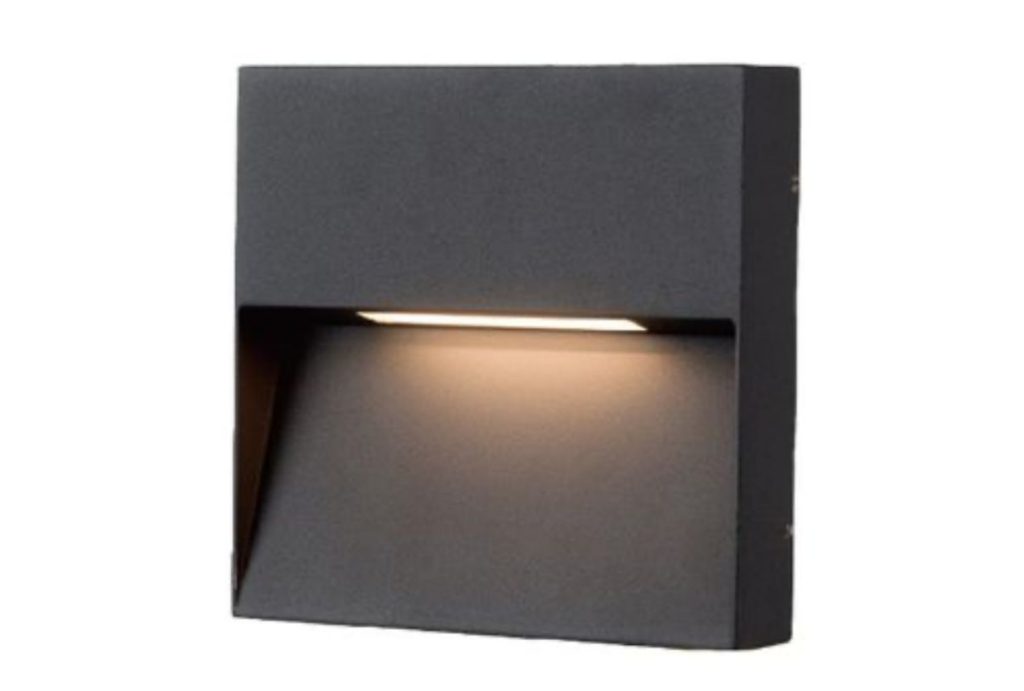 שבילון 6W תאורה חומה מרובע LED W.L שחור CASORIA IG 12
