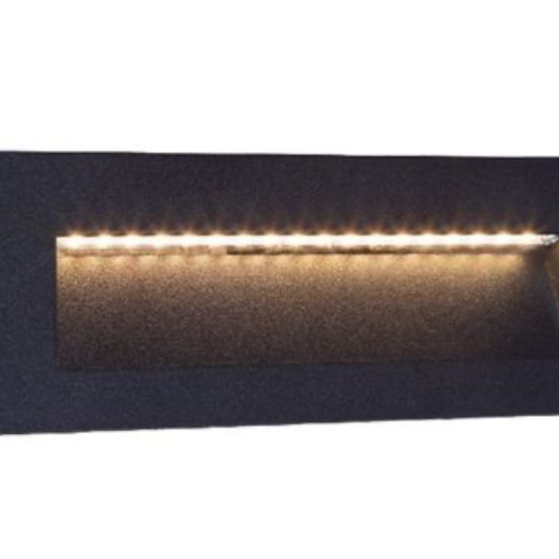 שבילון 6W תה"ט חומה רפפה LED W.L שחור RECK IG 67